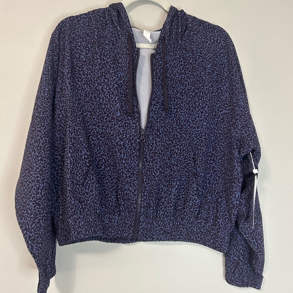 NWT Z by Zella Women's Black and Blue Bomber Jacket, Size S - Picture 1 of 6